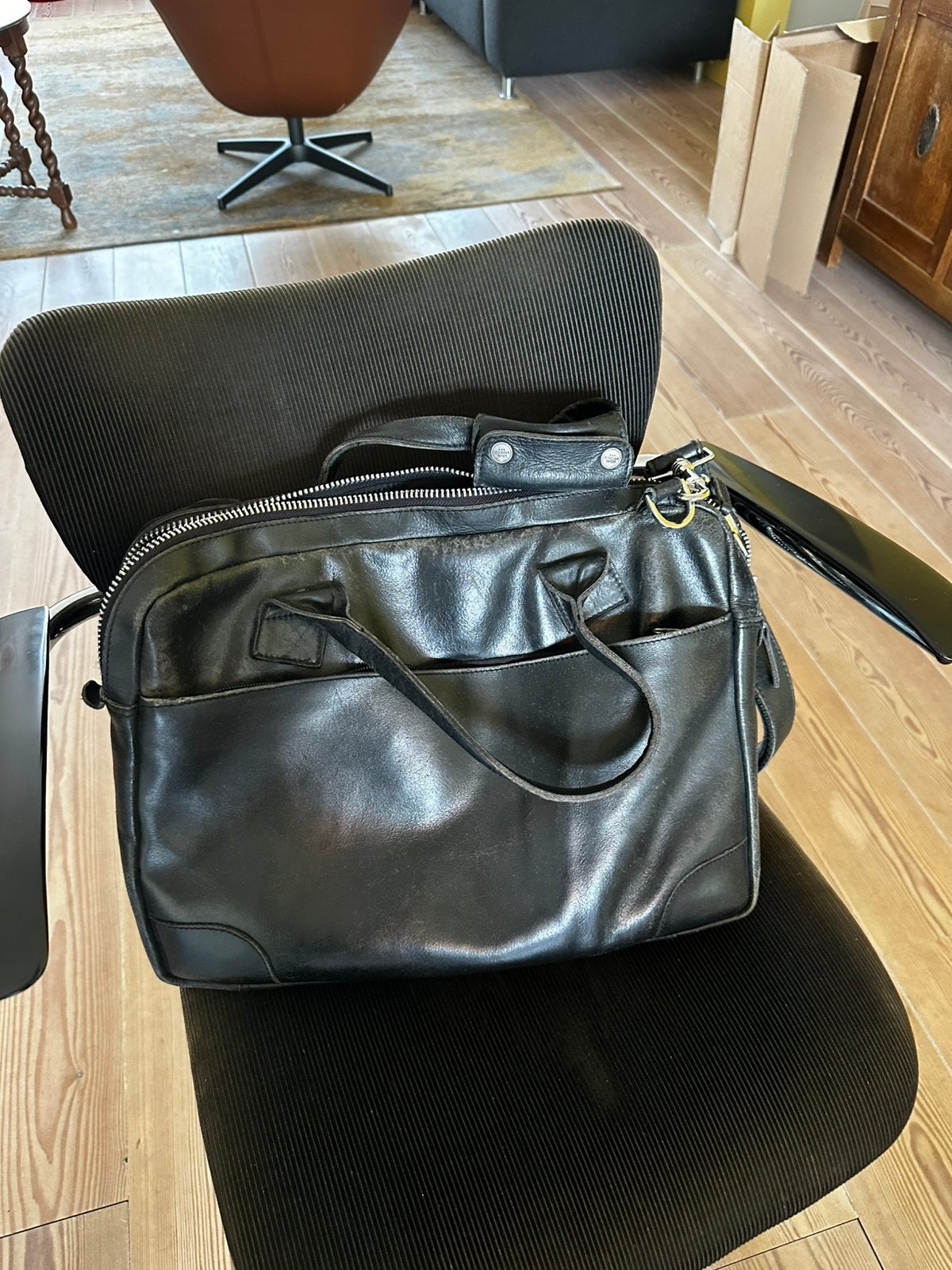 Leren tas van Royal Republic, Ophalen, Zwart, Leer