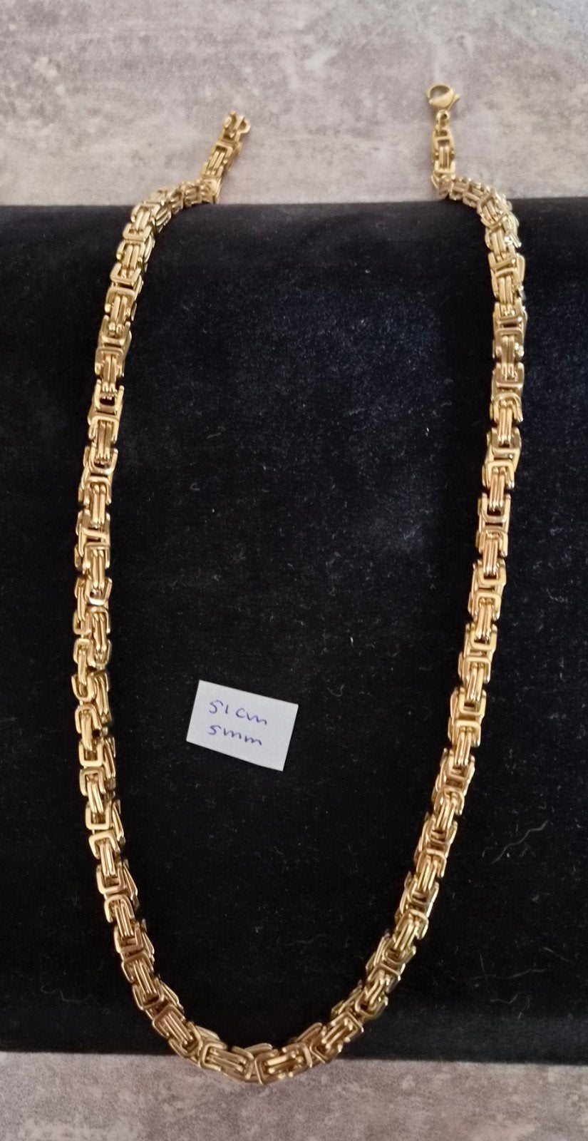 Stoere Koningsketting - 51 cm, 5 mm, Sieraden, Tassen en Uiterlijk, Ophalen of Verzenden, Nieuw, Goud