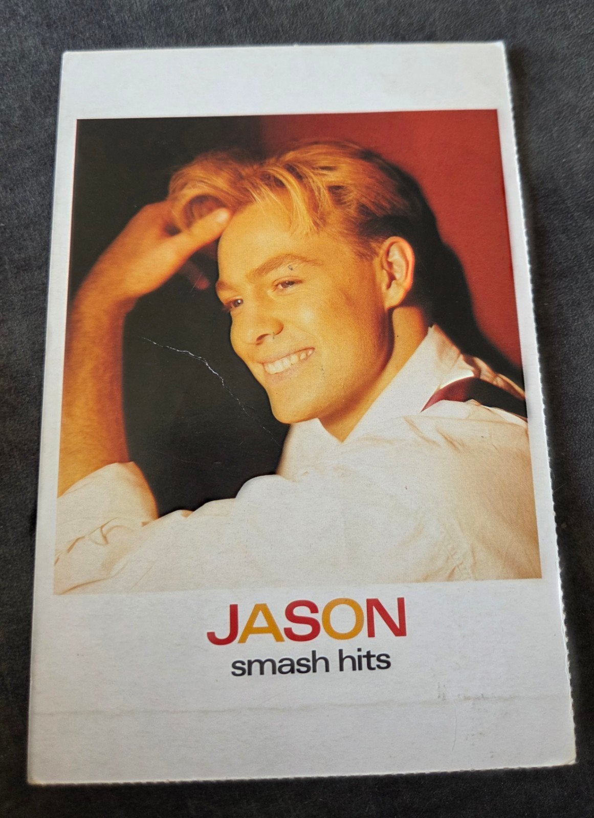 Jason Donovan - Smash Hits Ansichtkaart (1991), Verzenden, 1980 tot heden, Gelopen, Sterren en Beroemdheden