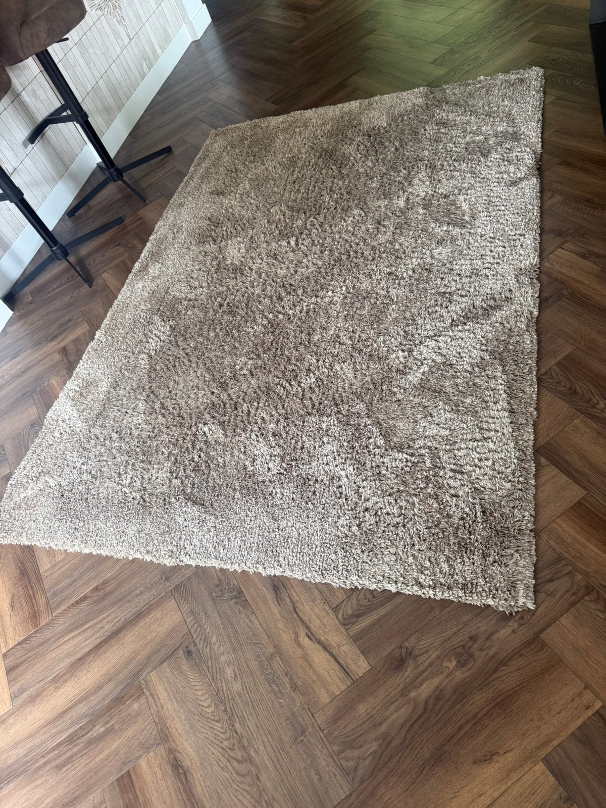 Vloerkleed taupe/ beige, Ophalen, Gebruikt, Beige, 150 tot 200 cm