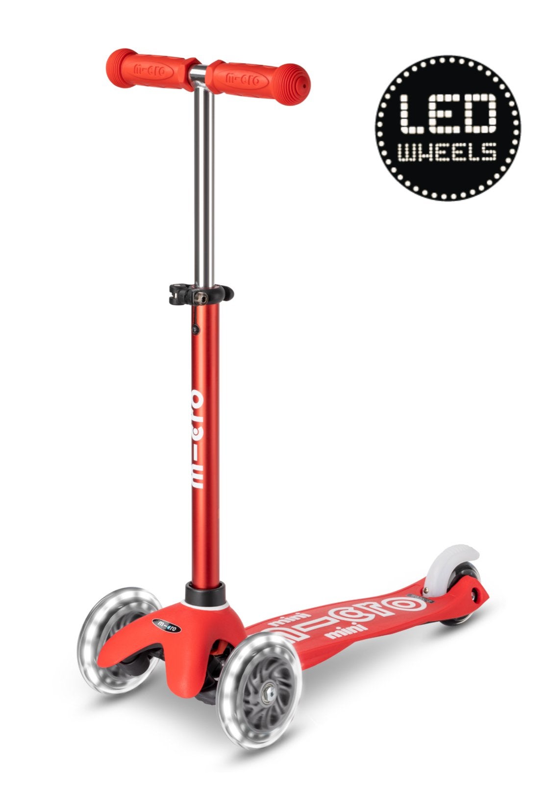 Micro Mini Deluxe LED Scooter / Step Rood - Nieuw, Fietsen en Brommers, Steps, Ophalen, Nieuw, Gewone step