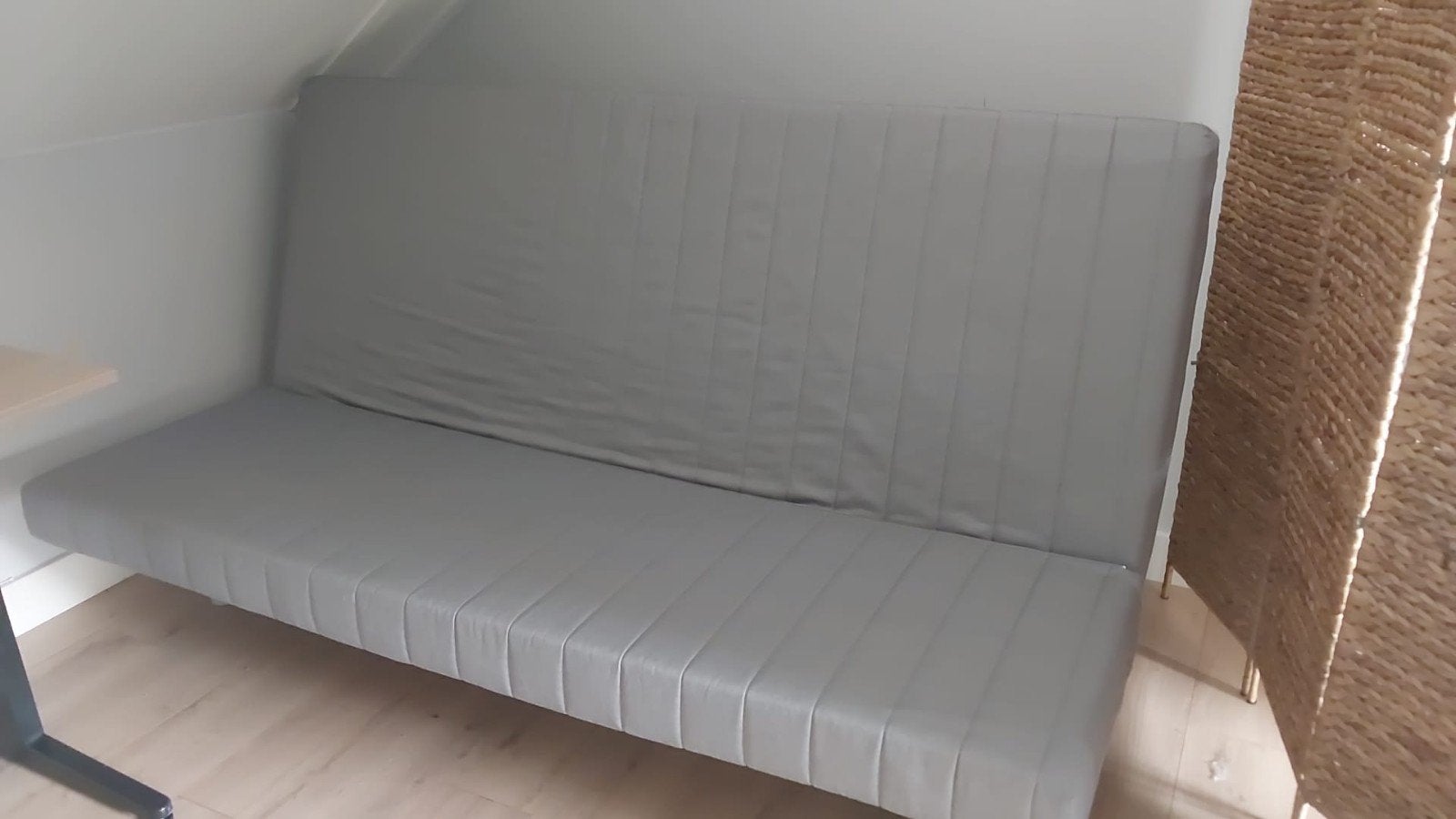 Gratis IKEA Beddinge slaapbank (grijs), Huis en Inrichting, Ophalen, Tweepersoons, 140 cm, Zo goed als nieuw