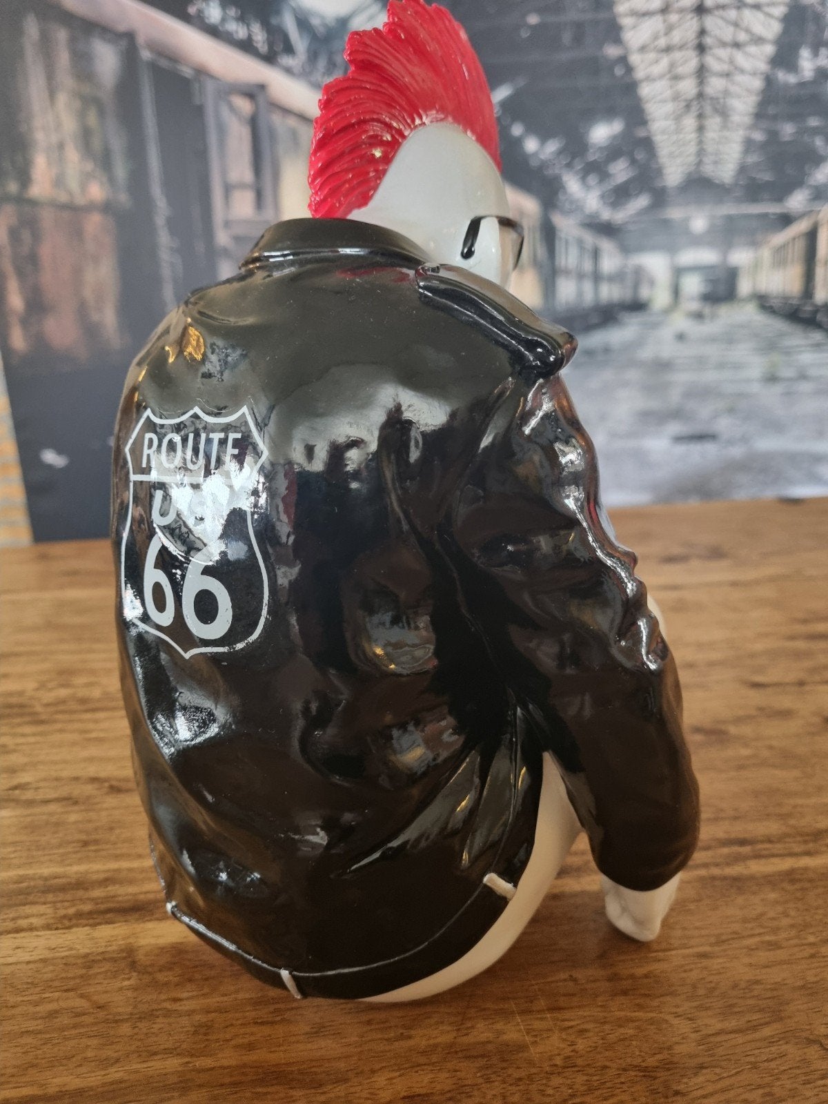 Unieke Punk Aap Beeld met Route 66 Jas, Ophalen of Verzenden, Nieuw, Dier