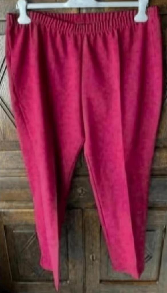 Rode damesbroek elastieke taille; ruime 42; Klaus modelle, Kleding | Dames, Maat 42/44 (L), Ophalen of Verzenden, Zo goed als nieuw