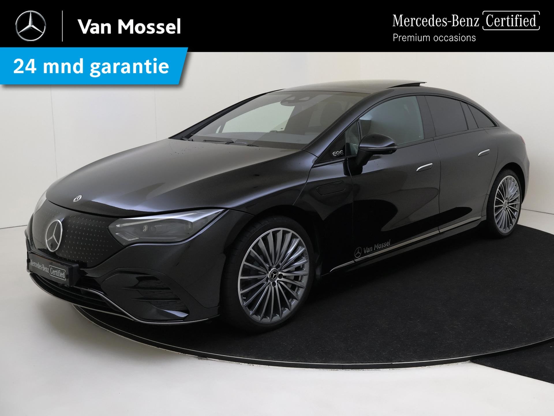 Mercedes-Benz EQE 300 Business Solution AMG 90 kWh / Memory-, Auto's, Achterwielaandrijving, 89 kWh, Zwart, EQE