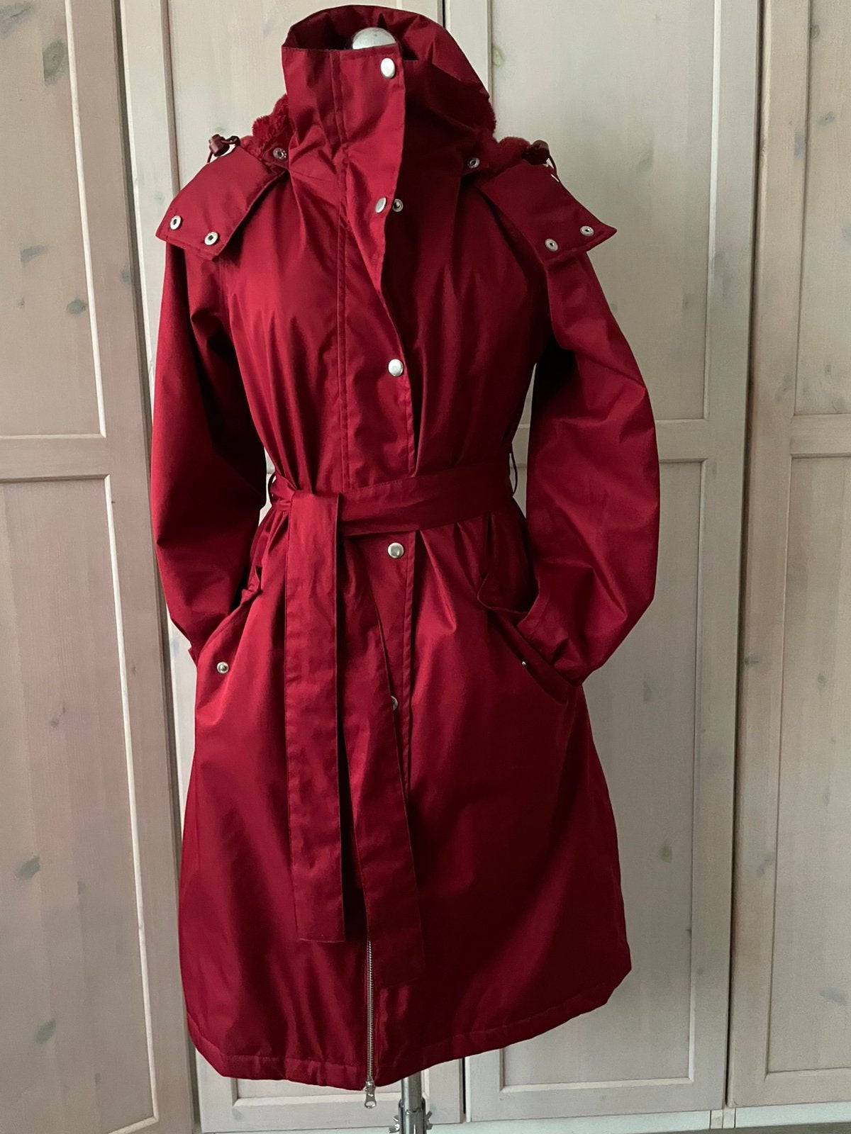 Danefae Bjornholm winter regenjas, Ophalen of Verzenden, Zo goed als nieuw, Maat 36 (S), Rood