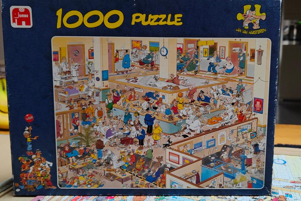 Jan van Haasteren 1000 stukjes, Hobby en Vrije tijd, Denksport en Puzzels, Ophalen of Verzenden, 500 t/m 1500 stukjes, Zo goed als nieuw