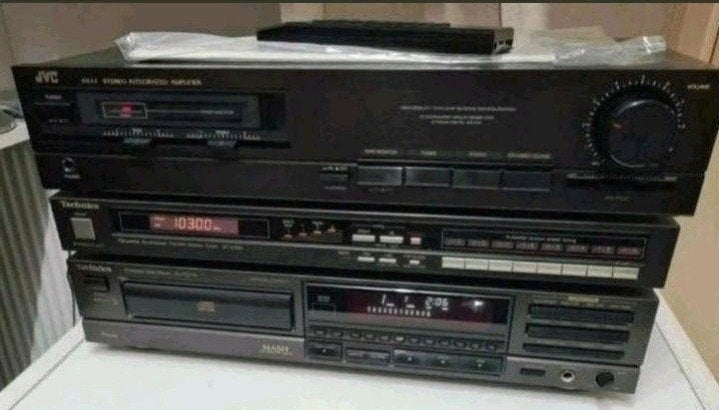 Jvc / technics set jvc versterker ax-11 + technics sl-p377a, Ophalen of Verzenden