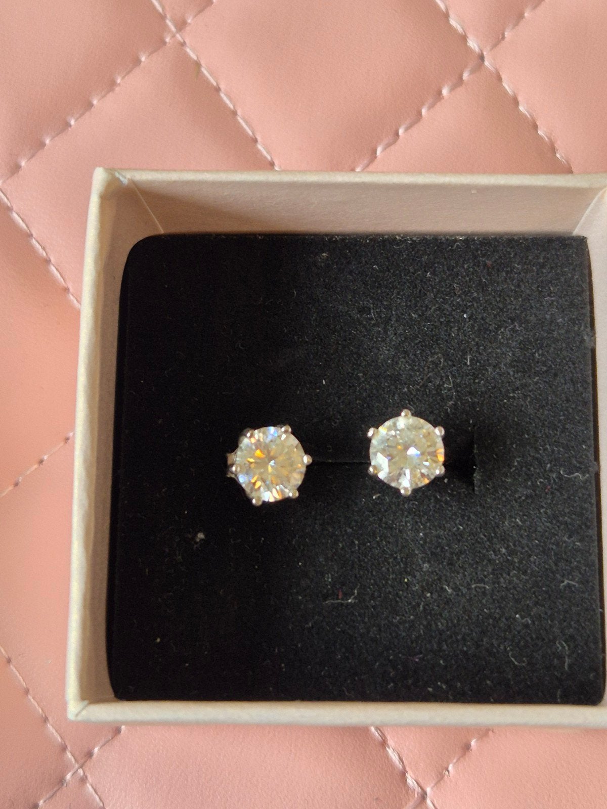 2ct Paar Moissanite Oorbellen 925 Zilver - 2x 1 Karaat, Sieraden, Tassen en Uiterlijk, Oorbellen, Nieuw, Ophalen of Verzenden