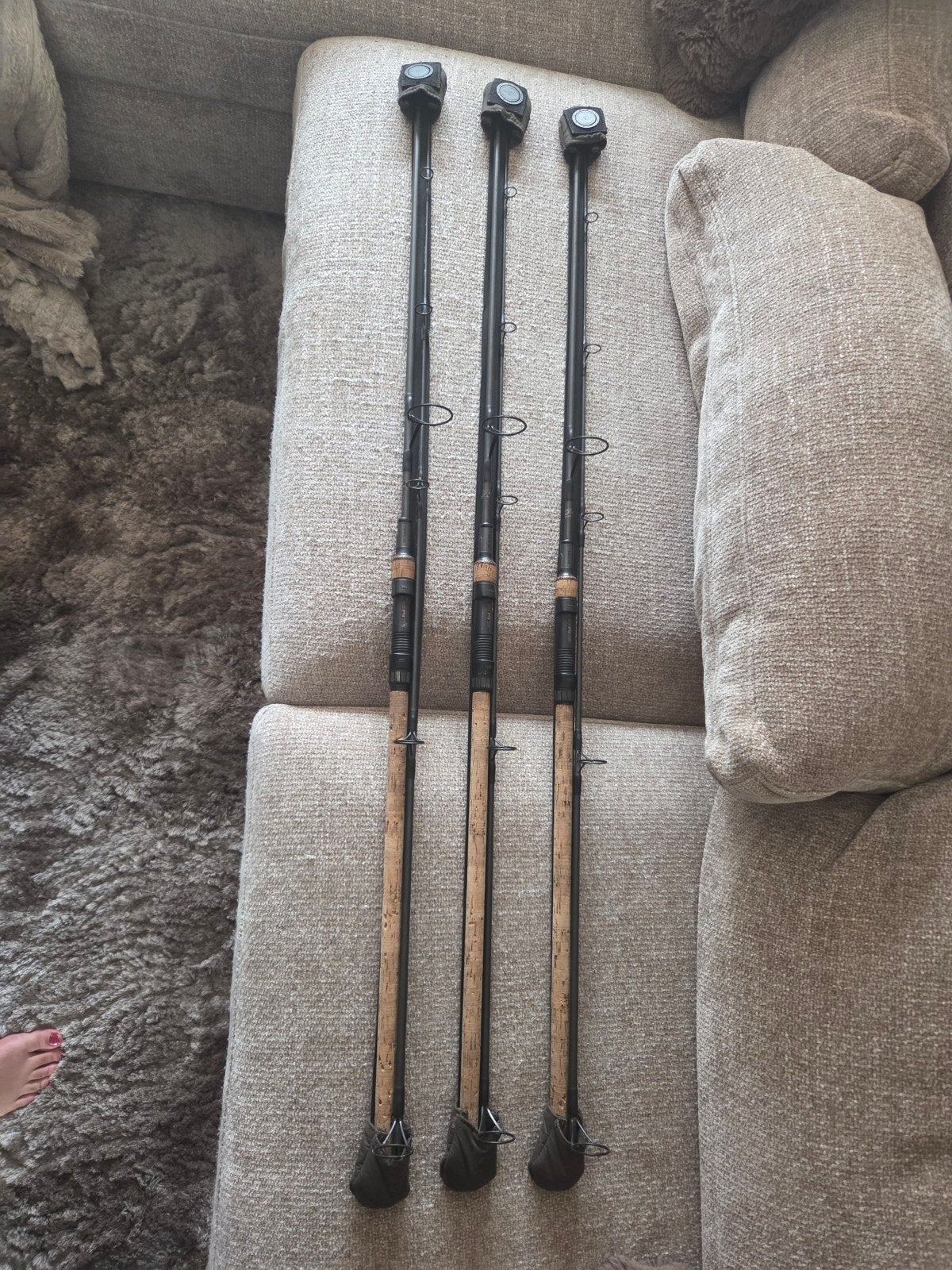 3x Nash scope 10 ft 325LB + foudraal nash scope, Ophalen of Verzenden, Gebruikt, Complete set