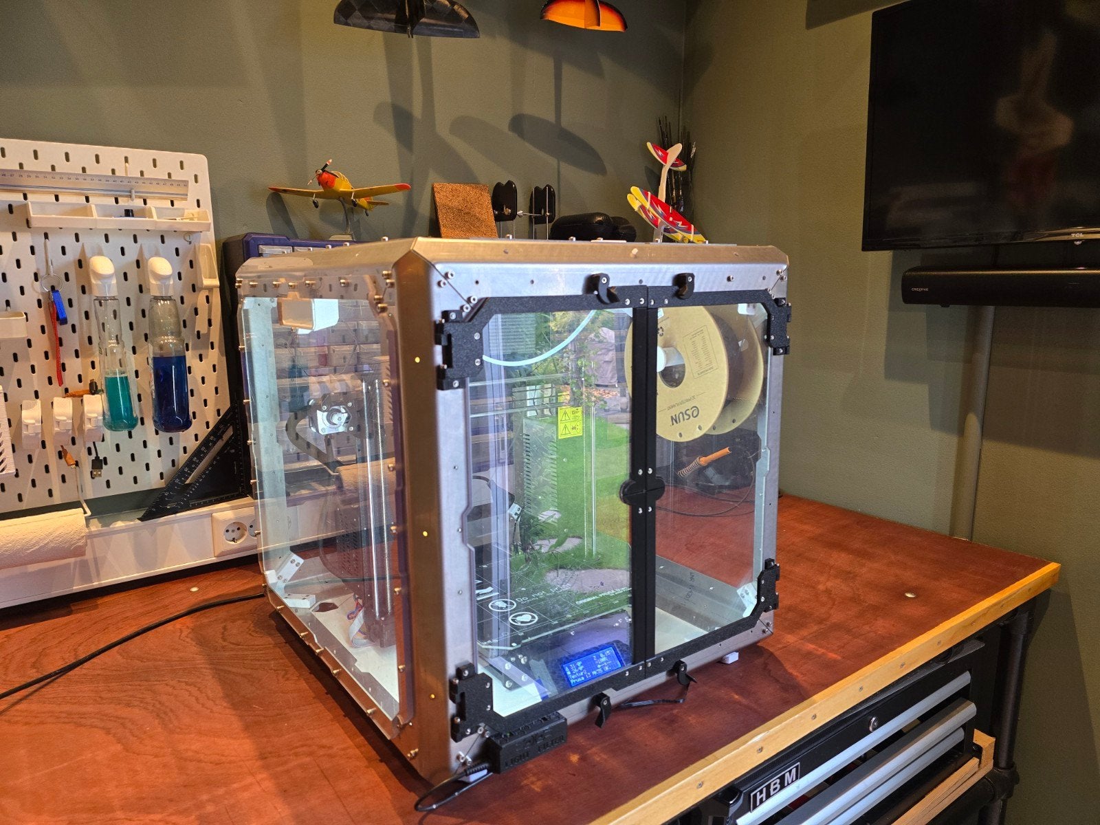 Prusa MK3S + verlichte enclosure + filter + heating kit, Computers en Software, Ophalen