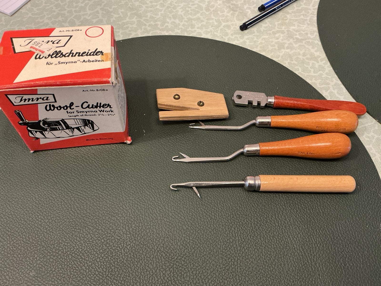 IMRA Wol Snijder & Smyrna Gereedschap Set, Hobby en Vrije tijd, Gebruikt, Gereedschap of Toebehoren, Overige merken, Bruin