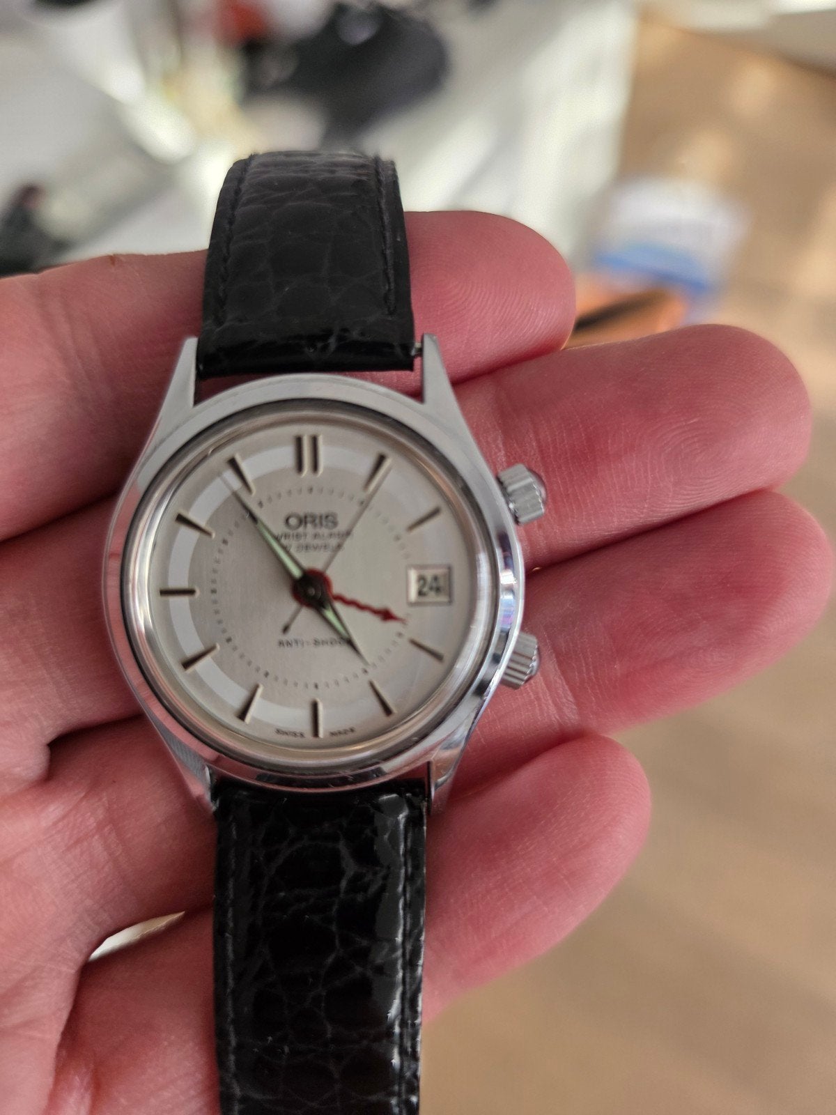 Oris Alarm Watch in near mint condition, Ophalen of Verzenden, Overige merken