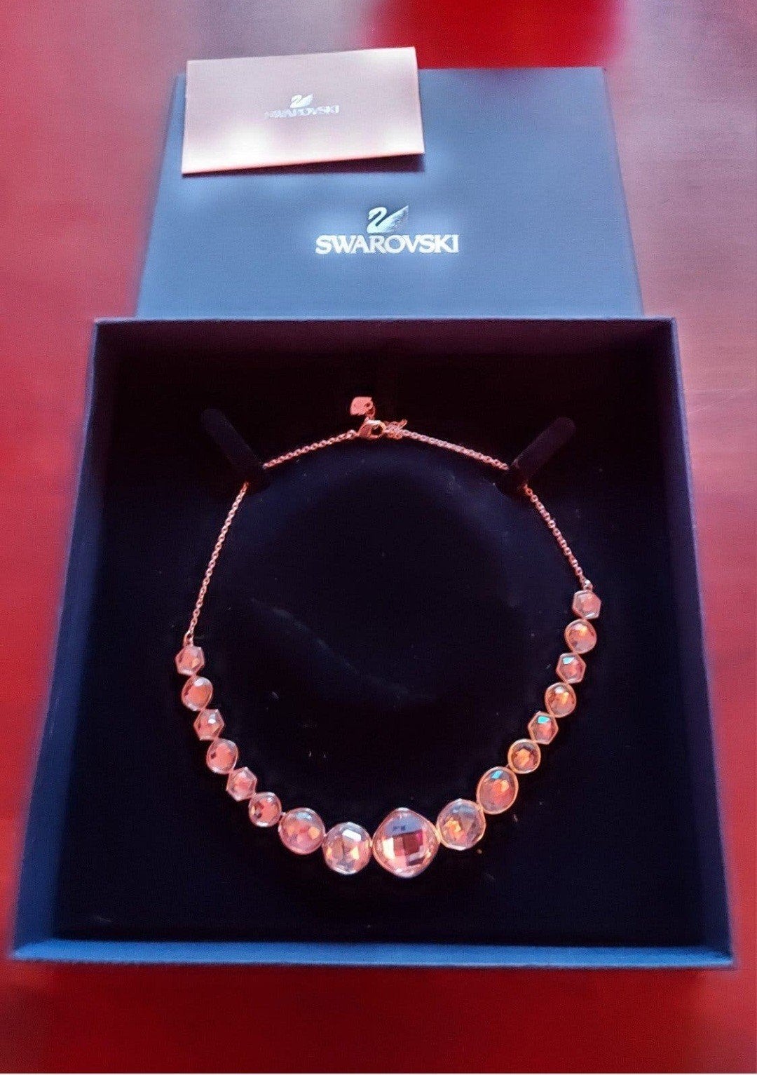 prachtige ketting van swarovski met heldere grote stenen, Sieraden, Tassen en Uiterlijk, Met kristal, Ophalen of Verzenden, Zo goed als nieuw