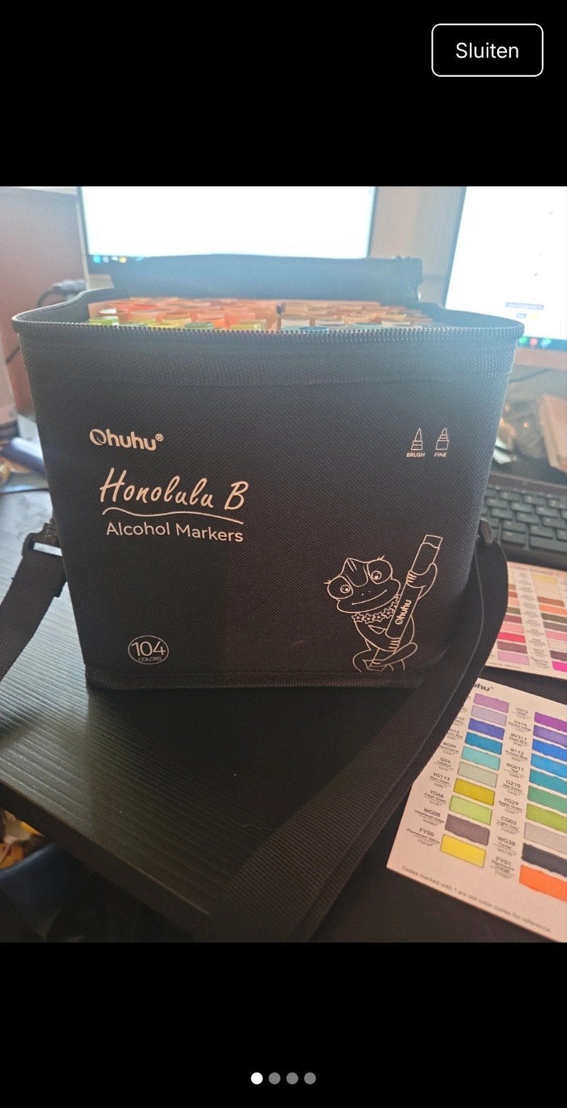Ohuhu Honolulu B Alcohol Markers 104 kleuren, Ophalen, Zo goed als nieuw, Potlood of Stift