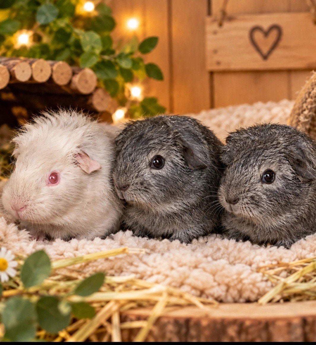 cavia's us teddy/rex, Cavia, Meerdere dieren, Tam, September