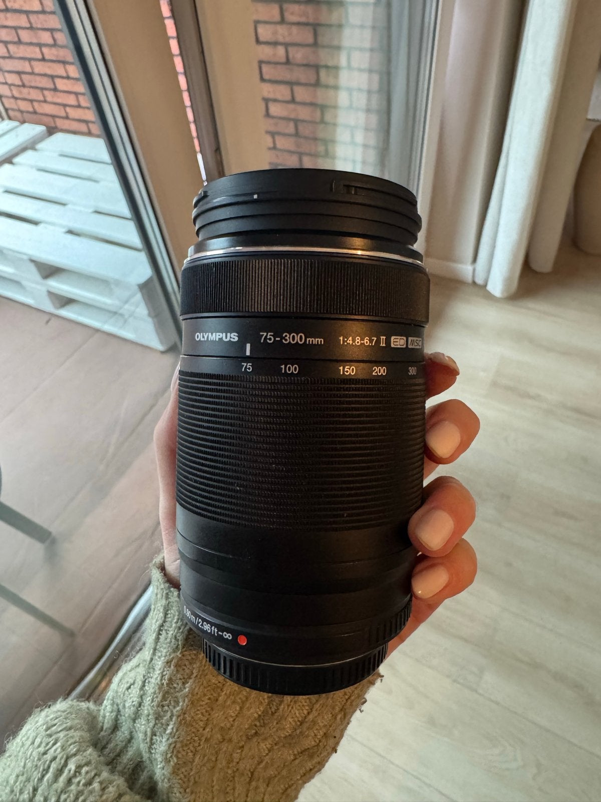 Olympus M.Zuiko Digital ED 75-300mm f/4.8-6.7 II MSC lens, Audio, Tv en Foto, Autofocus, Micro Four Thirds, Olympus, Zo goed als nieuw