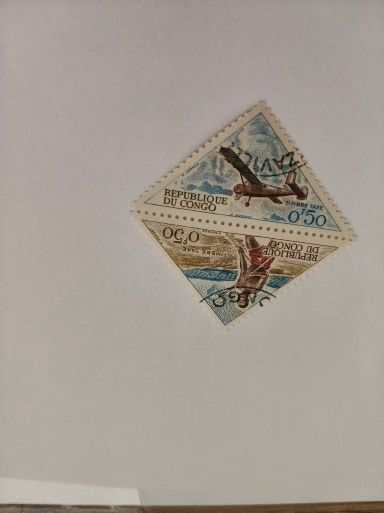8486 congo driehoekszegels strafport 1961, Postzegels en Munten, Verzenden, Overige landen
