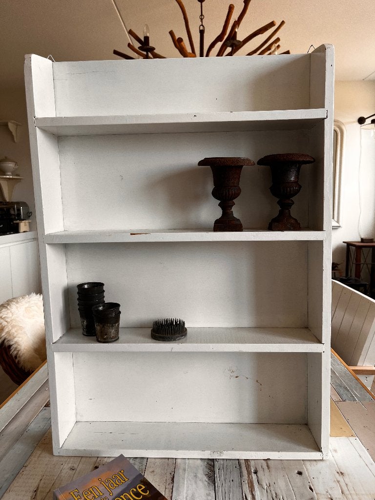Brocante open vitrine / wandkastje, Antiek en Kunst, Ophalen