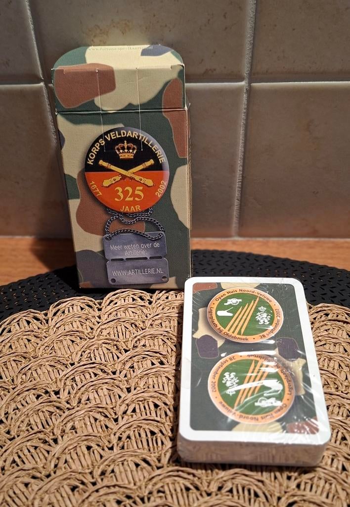 Speelkaarten Corps Veldartillerie 325 jaar- nieuw, Ophalen of Verzenden, Landmacht, Nederland