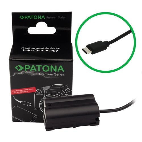 Premium USB-C Input battery adapter Nikon Z5 D500 D800 D850, Verzenden, Nieuw
