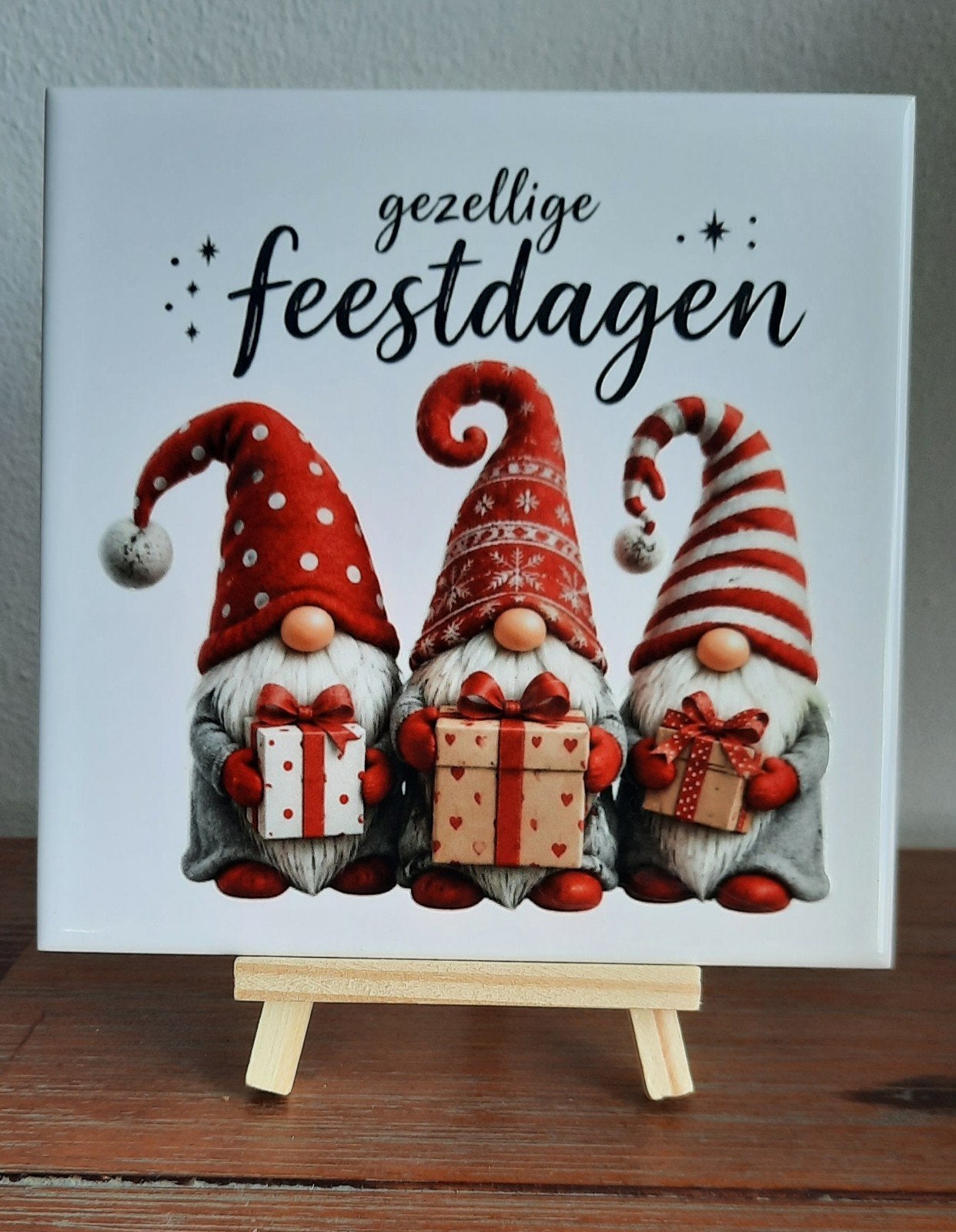 Handgemaakte tegel. Feestdagen gnoompjes, Ophalen of Verzenden, Nieuw