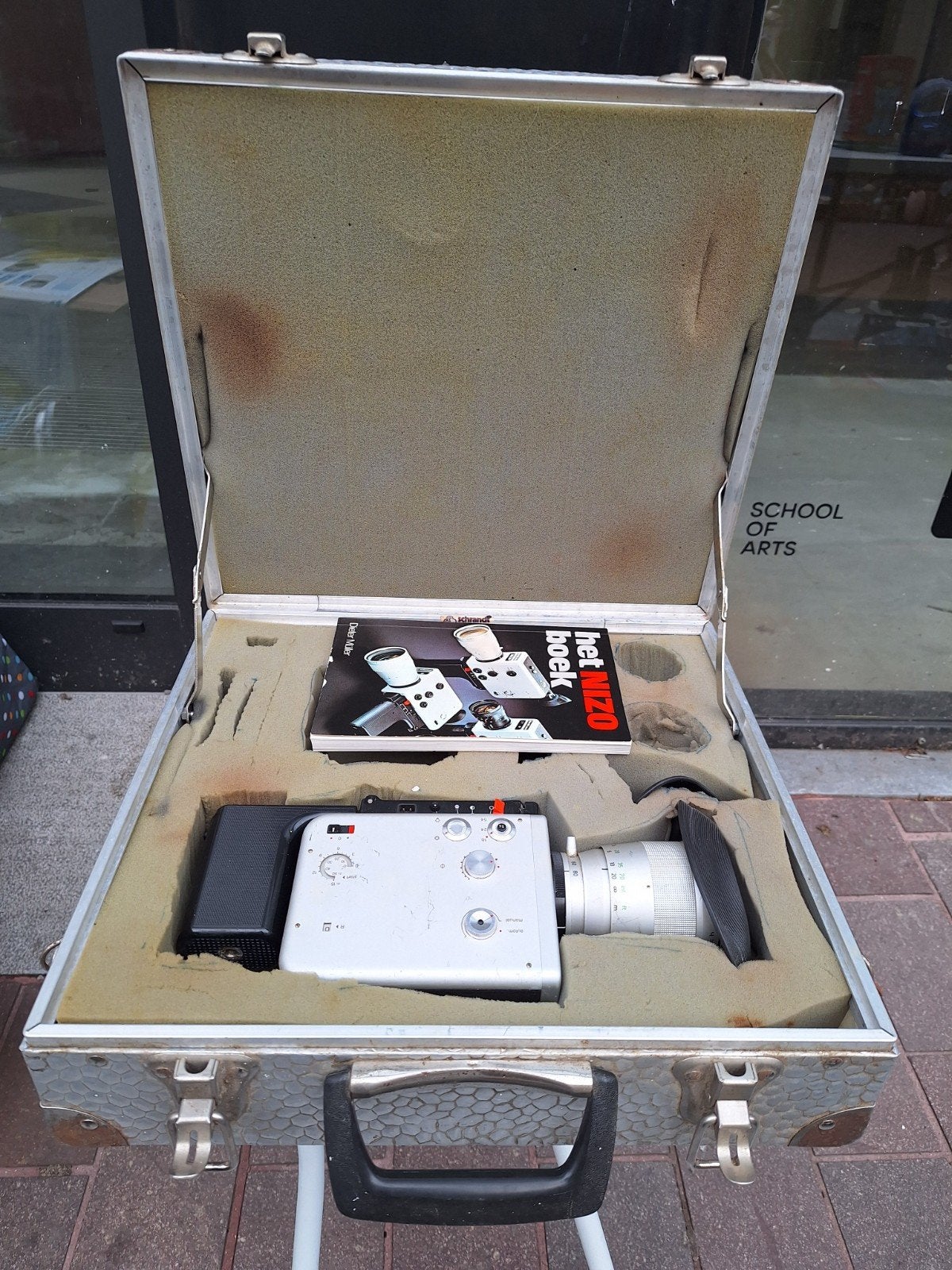Vintage Braun Nizo S 800 8mm filmcamera met koffer en boek, Ophalen of Verzenden, 8mm, Camera