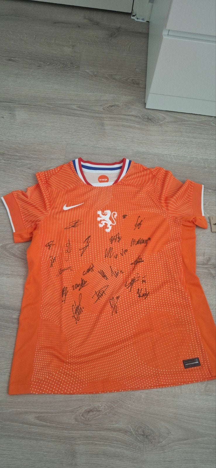 Nederlands elftal dames gesigneerde shirt M, Maat 48/50 (M), Nike, Nieuw, Oranje