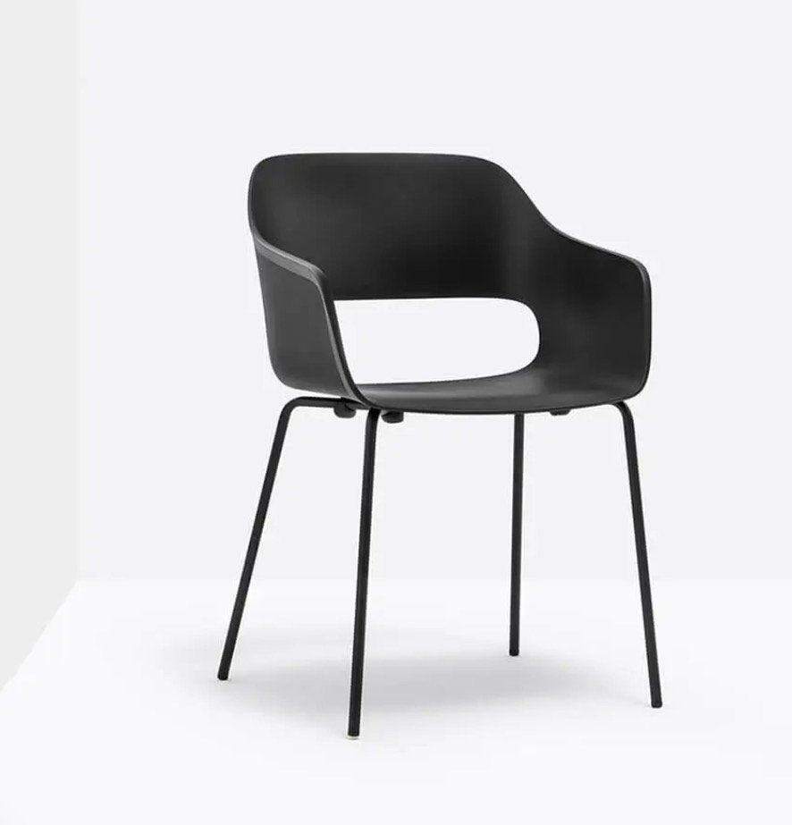 4 x Pedrali Babila stoel - Zwart, Ophalen, Kunststof, Gebruikt, Zwart