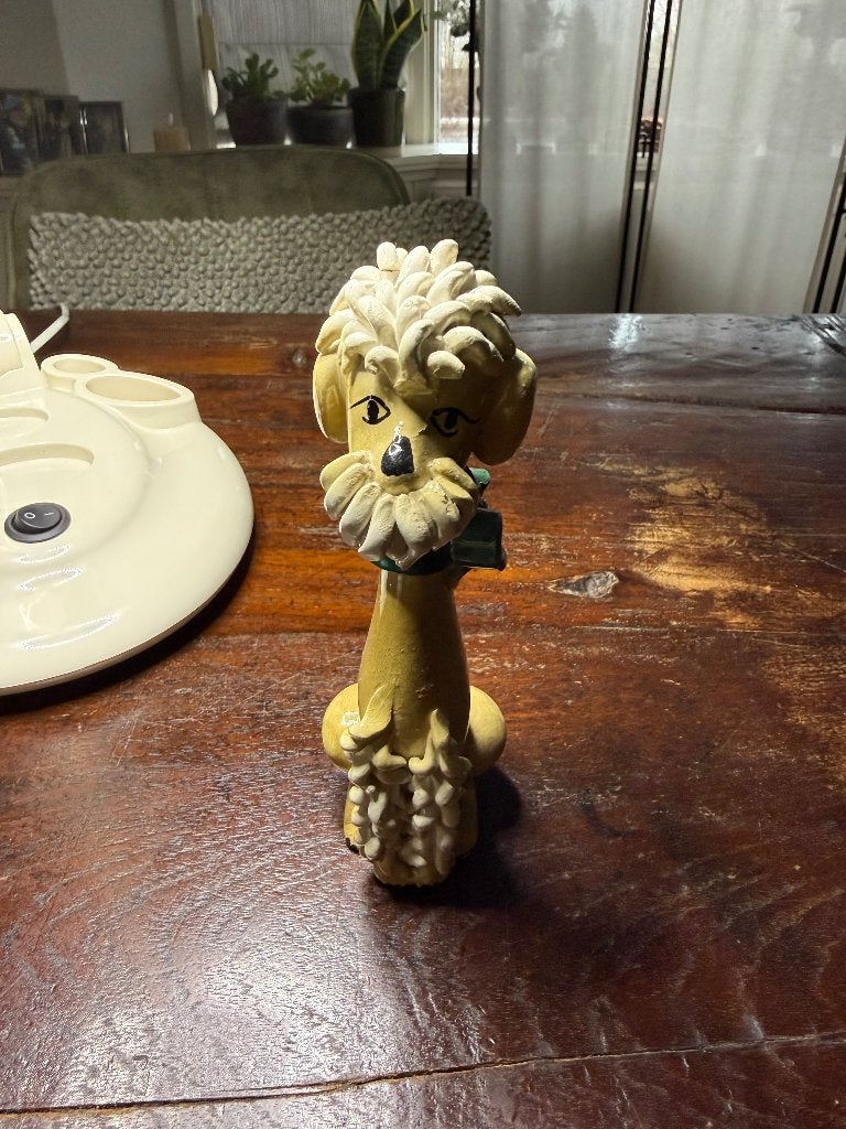 Vintage Poedel Beeldje - Decoratief Hondenbeeldje, Ophalen of Verzenden, Gebruikt, Dier