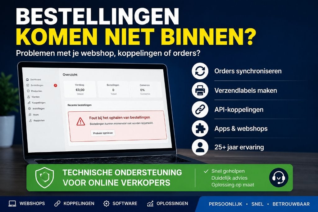 Bol. Shopify of WooCommerce probleem? Ik help direct, 4 liter of meer, Ophalen, Nieuw, 3 snelheden of meer