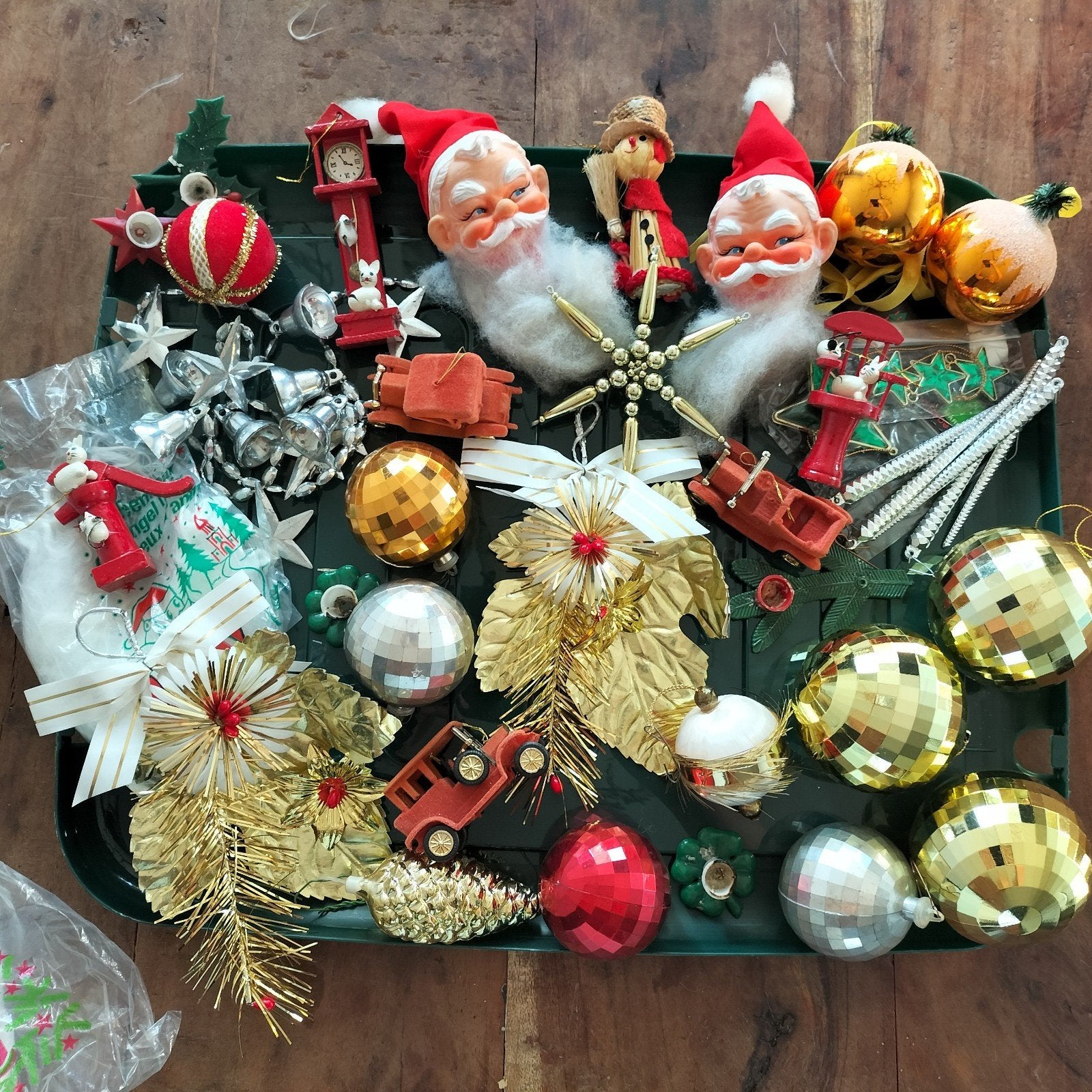 vintage kerstballen kerstversiering., Ophalen of Verzenden, Gebruikt