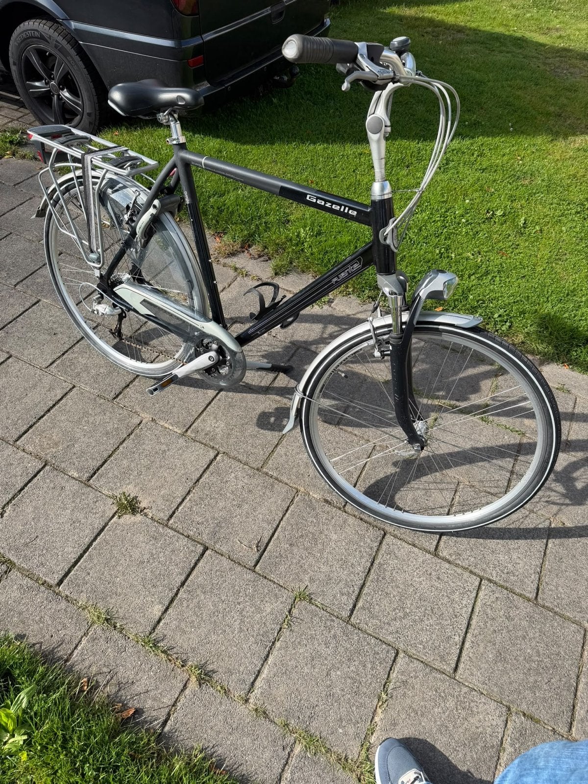 Gazelle fiets met versnellingen en bagagedrager, Fietsen en Brommers, Ophalen, Gebruikt, Velgrem, Versnellingen
