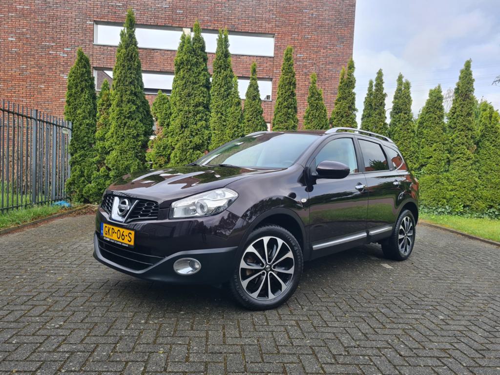 Nissan Qashqai+2 2.0 2WD 2012 Panorama 7P Tekna  Trekhaak, Auto's, Euro 5, Stof, Zwart, 7 stoelen