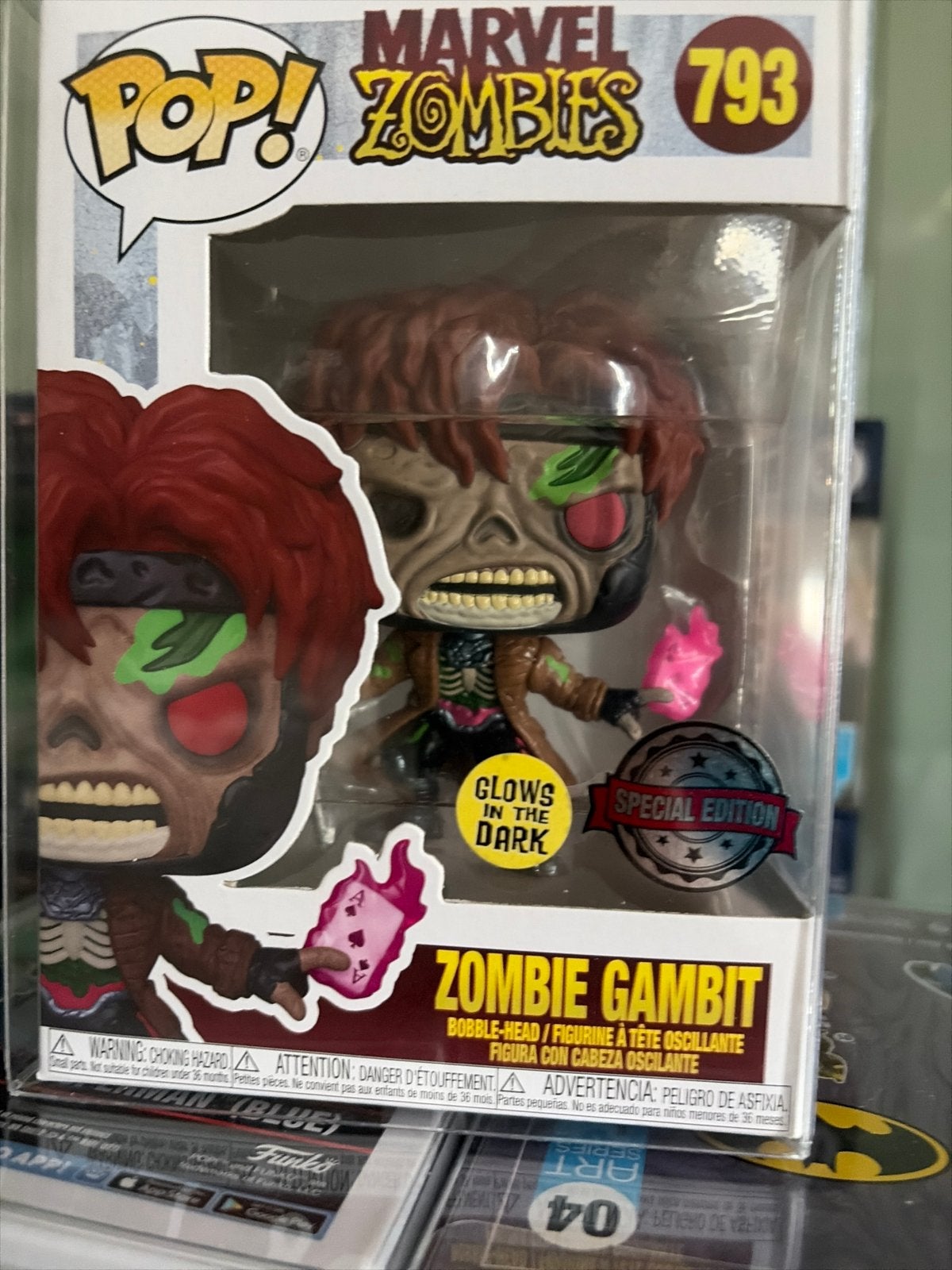 Funko Pop! Marvel Zombies 793 Zombie Gambit GITD Special Edi, Ophalen of Verzenden, Nieuw