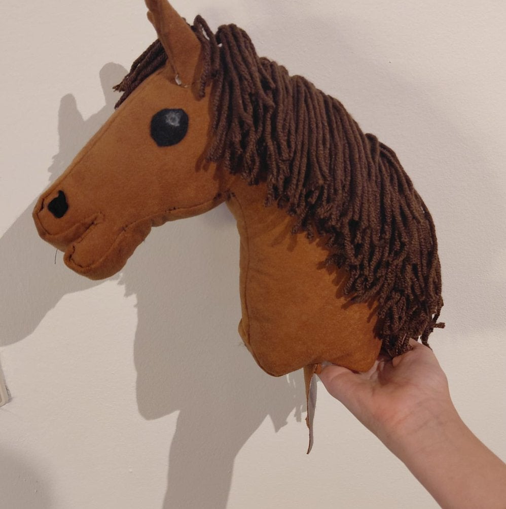Bruin handgemaakt hobby horse, Ophalen of Verzenden, Nieuw