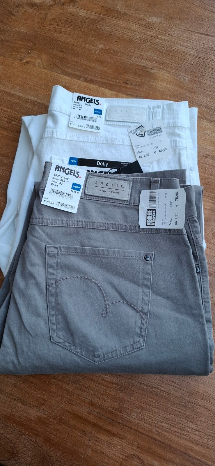Angels Dolly Jeans - Nieuw met labels (2 stuks), Kleding | Dames, Broeken en Pantalons, Wit, Maat 46/48 (XL) of groter, Nieuw