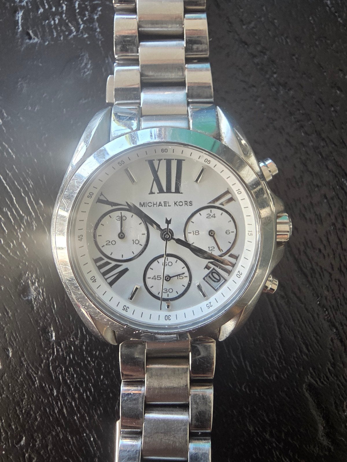 Michael Kors MK-6174 Dameshorloge - Zilverkleurig Staal, Overige merken, Staal, Gebruikt, Staal