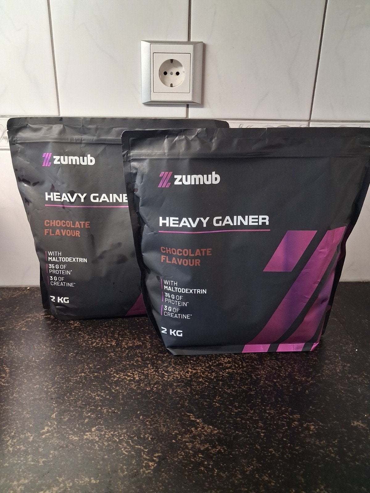 Zumub Heavy Gainer Chocolade Smaak - 2x 2KG, Ophalen of Verzenden, Nieuw, Poeder of Drank