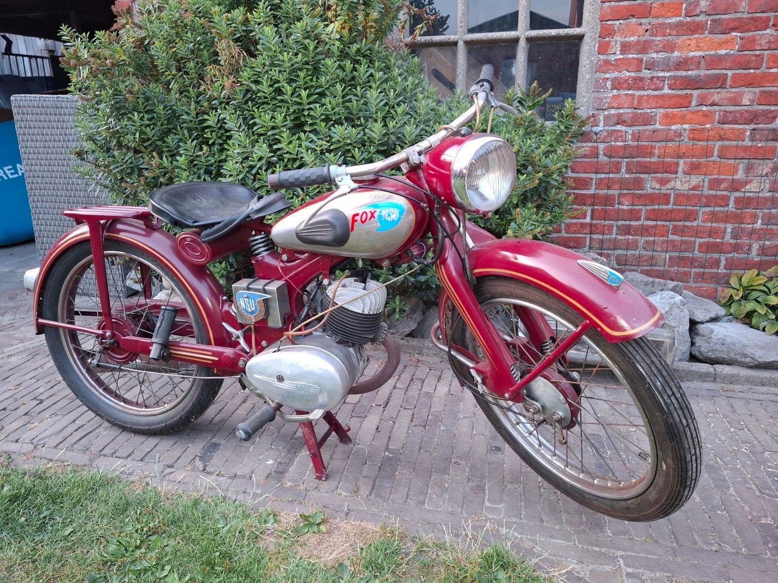 NSU Fox 125cc - Opknapper., Antiek en Kunst, Kunst | Designobjecten, Ophalen, Object, Rood, Metaal