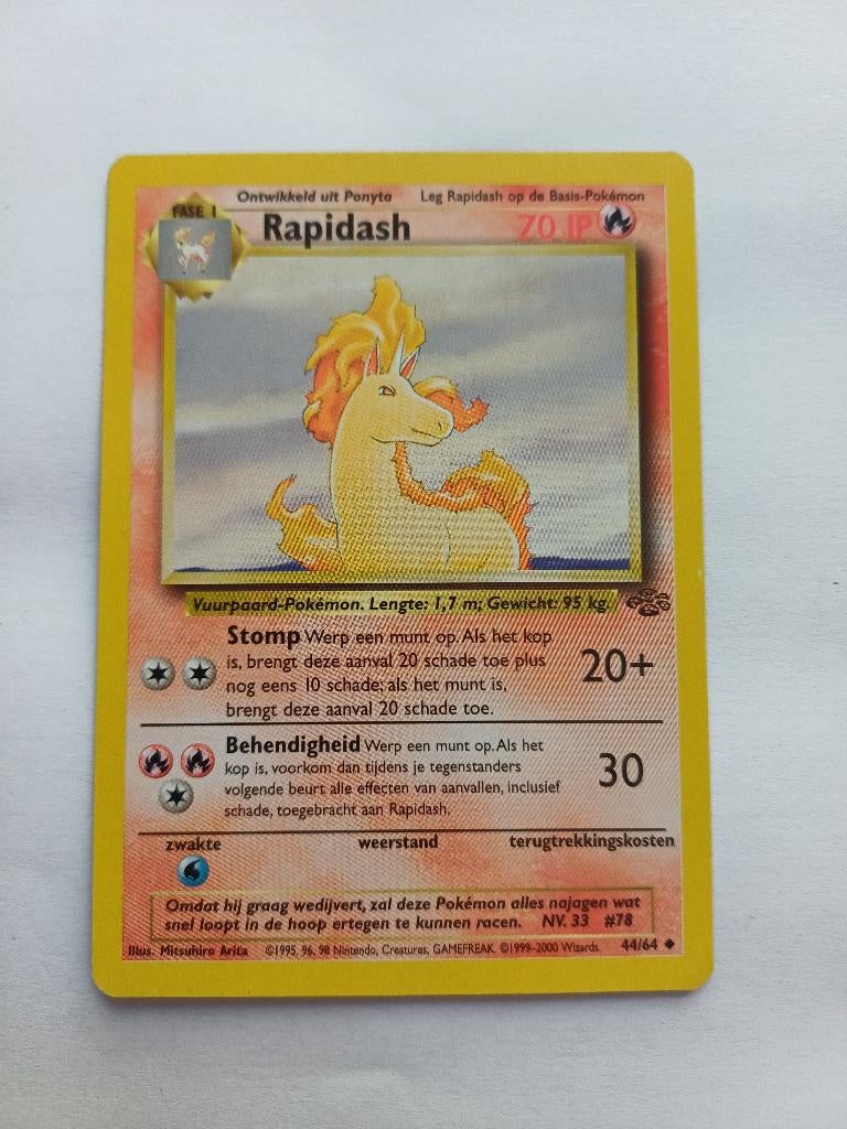 Pokémon Rapidash -Jungle Set (NL) NM/Excell., Verzenden, Zo goed als nieuw, Losse kaart