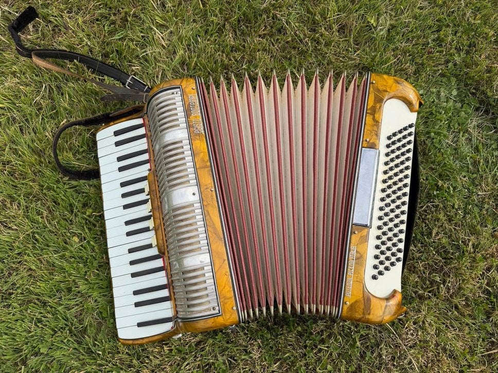 Egisto Bontempi Accordeon - Toetsaccordeon, Muziek en Instrumenten, Accordeons, Gebruikt, Met riemen, Overige formaten, Toetsaccordeon