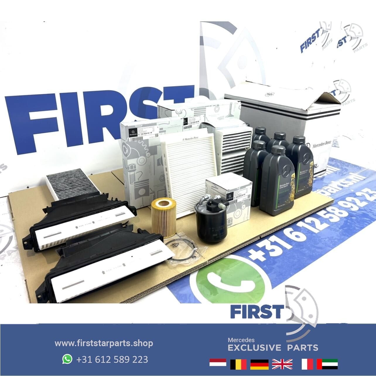 Mercedes FILTER + OLIE SET A B C CLA CLS E G GL GLA GLC GLE, -, Nieuw, Ophalen of Verzenden, -