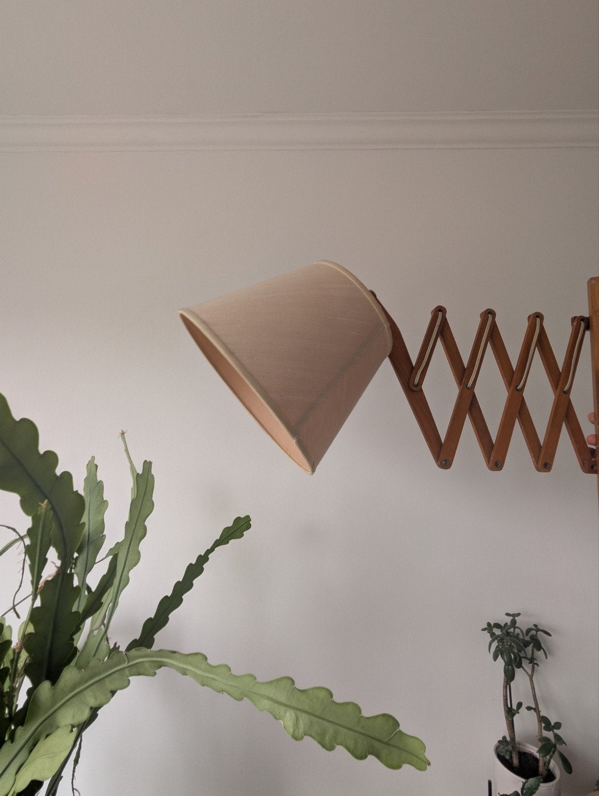 Harmonica lamp jaren 50, Huis en Inrichting, Ophalen, Gebruikt, Hout