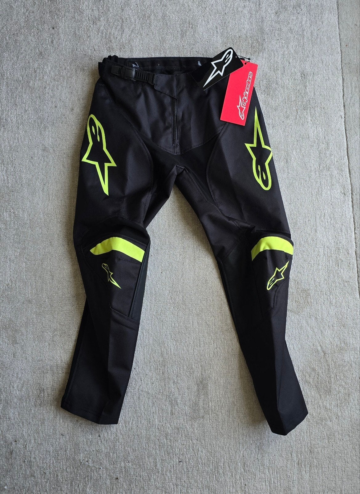 Alpinestars Youth Racer Lurv Motorcrossbroek Zwart/Geel, Motoren, Nieuw met kaartje, Overige typen, Kinderen, Alphinestars