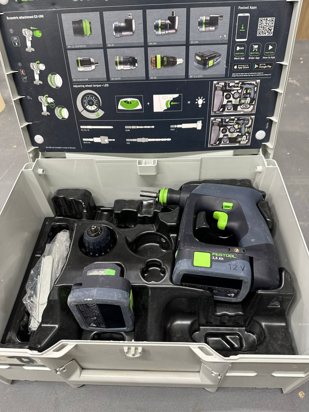 Foto 3 van Festool CXS 12 Accuboormachine met 2 accu's