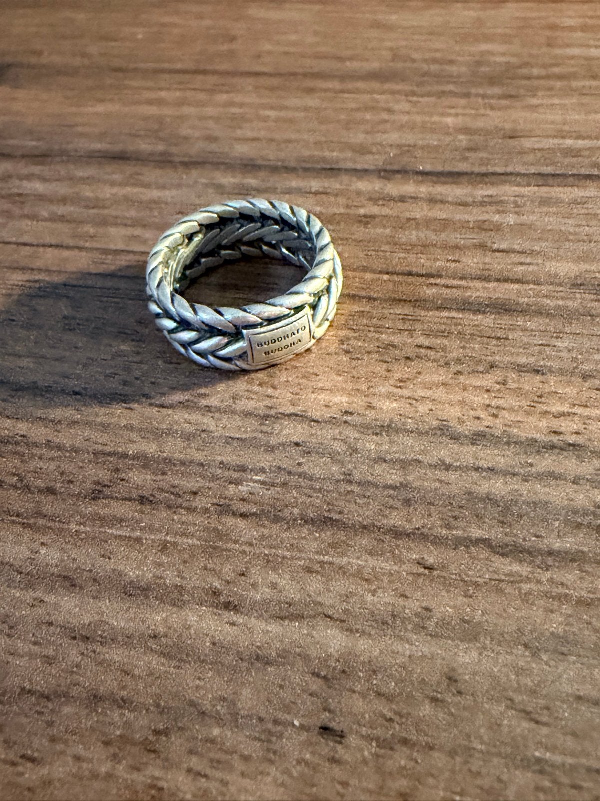 Buddha to Buddha ring 19cm origineel 925 zilver, Gebruikt, 19 tot 20, Ophalen of Verzenden, Dame of Heer