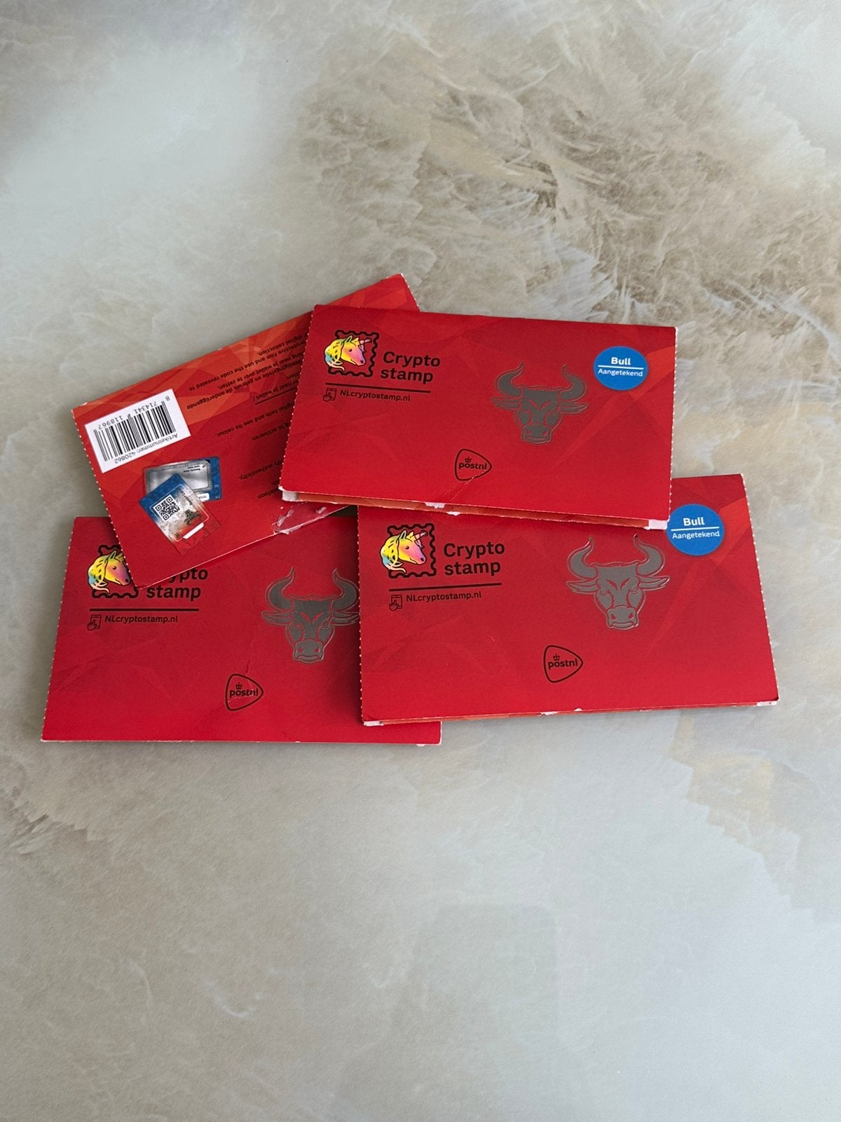 Crypto Stamps Collectie Bull & Whale Groen, Blauw en Grijs, Ophalen of Verzenden