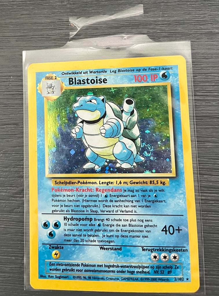 Blastoise base set, Hobby en Vrije tijd, Verzamelkaartspellen | Pokémon, Ophalen of Verzenden, Gebruikt