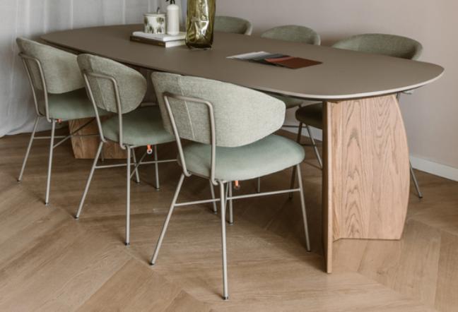 Eettafel Fenix met Donato onderstel Dyyk 240x100cm, Huis en Inrichting, Ophalen, Eikenhout, 50 tot 100 cm, Vijf personen of meer